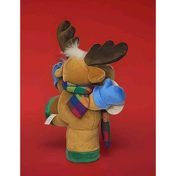 VERY RARE Vintage MTY Singing Animated Reindeer 12" Plush Stuffed Animal Toy - Picture 2 of 4